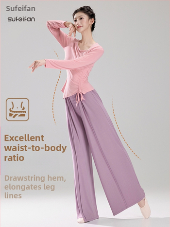 Γυναικείο τοπ για μοντέρνο χορό, μακρυμάνικο, Modal ύφασμα 92%