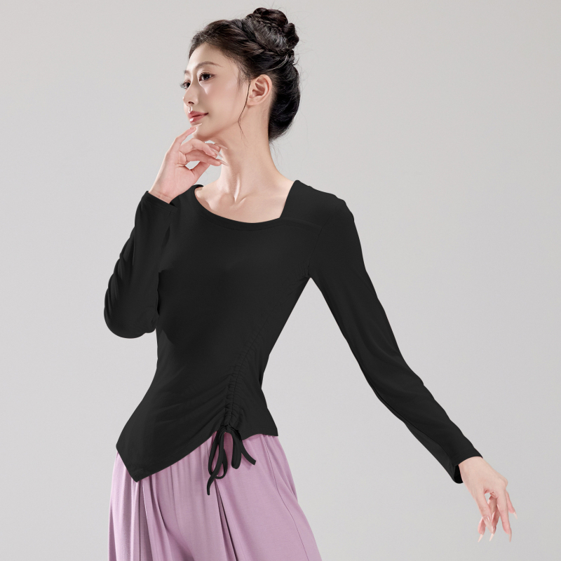 Γυναικείο τοπ για μοντέρνο χορό, μακρυμάνικο, Modal ύφασμα 92%