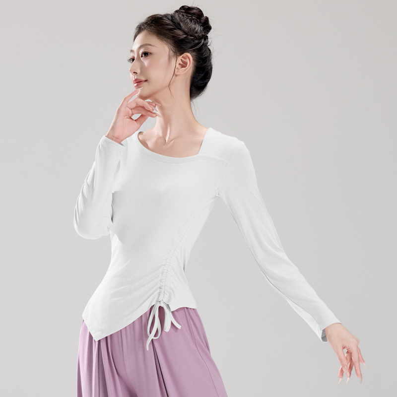 Γυναικείο τοπ για μοντέρνο χορό, μακρυμάνικο, Modal ύφασμα 92%