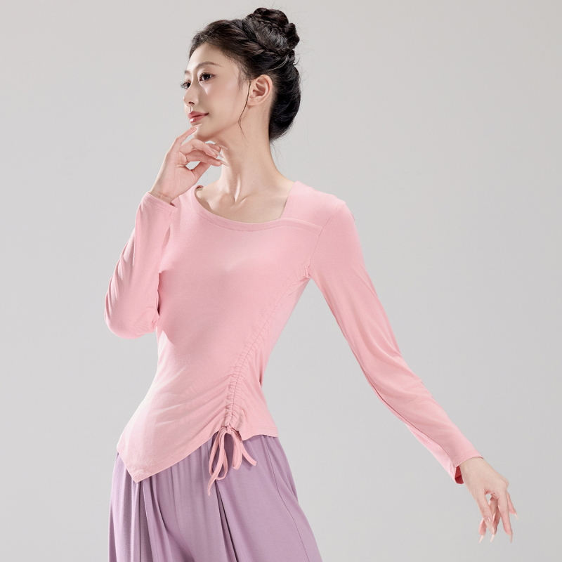 Γυναικείο τοπ για μοντέρνο χορό, μακρυμάνικο, Modal ύφασμα 92%