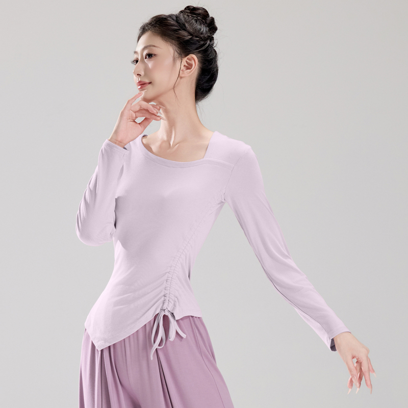 Γυναικείο τοπ για μοντέρνο χορό, μακρυμάνικο, Modal ύφασμα 92%