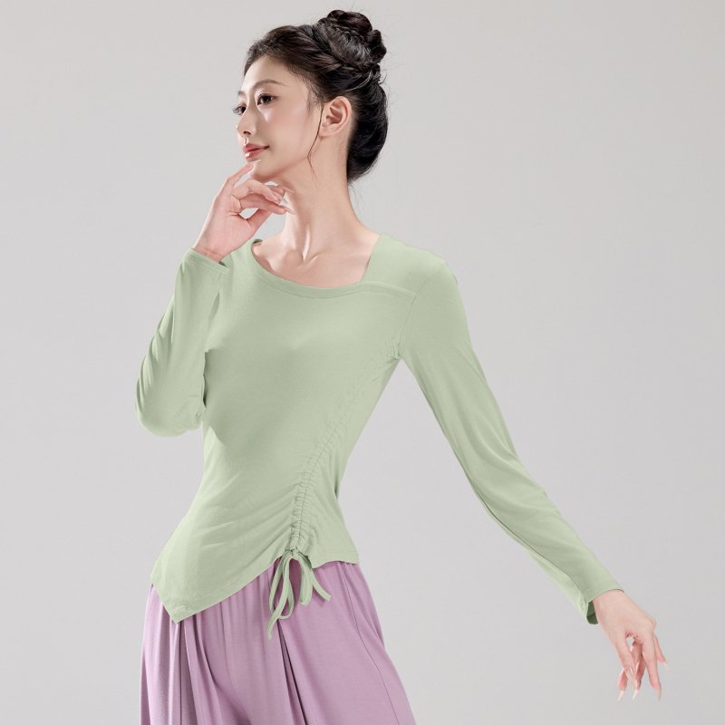 Γυναικείο τοπ για μοντέρνο χορό, μακρυμάνικο, Modal ύφασμα 92%