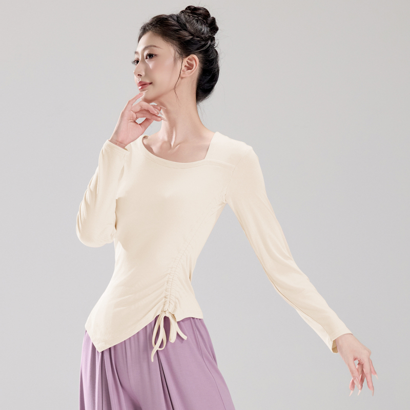 Γυναικείο τοπ για μοντέρνο χορό, μακρυμάνικο, Modal ύφασμα 92%