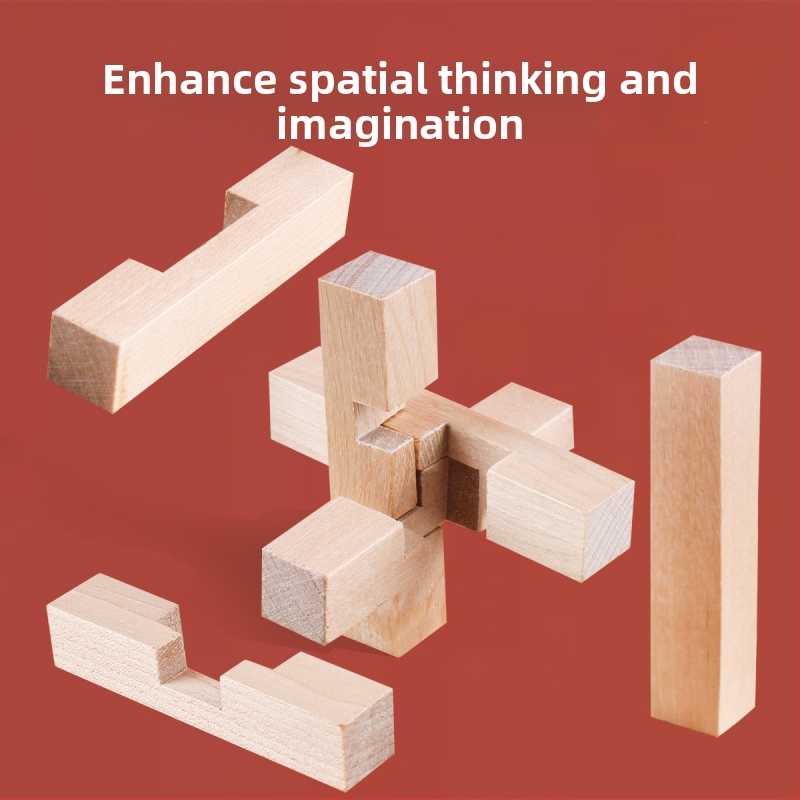 Wisdom Wheel Kong Ming zámok – drevená skladačka 36 dielov, vhodná pre 7–14 rokov, balenie: krabica