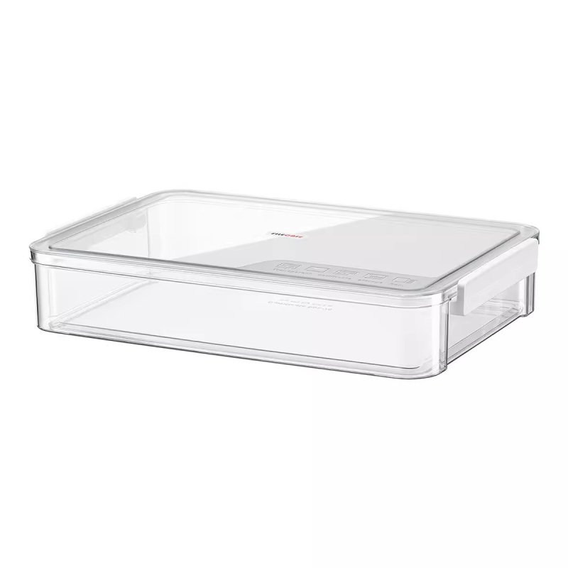 Kutija za skladištenje dokumenata A4, PET, s poklopcem i brtvom, 2 L kapacitet, moderan minimalistički dizajn, mogućnost tiskanja logotipa, modeli: kratki ili visoki