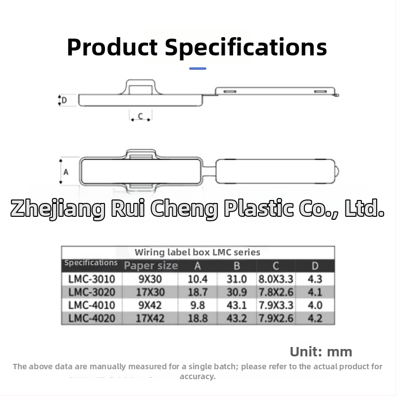 Vodootporna ploča za identifikaciju kablova sa prozirnom etiketom za vezanje, kompatibilna s modelima 3010/3020/4010/4020, PP materijal, za instrumentaciju.