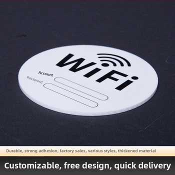 WiFi akrylový nápis – bezdrôtový internet, pre hotely a kaviarne, nálepka na stenu