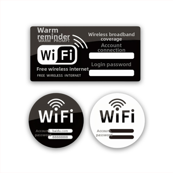 WiFi akrylový nápis – bezdrôtový internet, pre hotely a kaviarne, nálepka na stenu