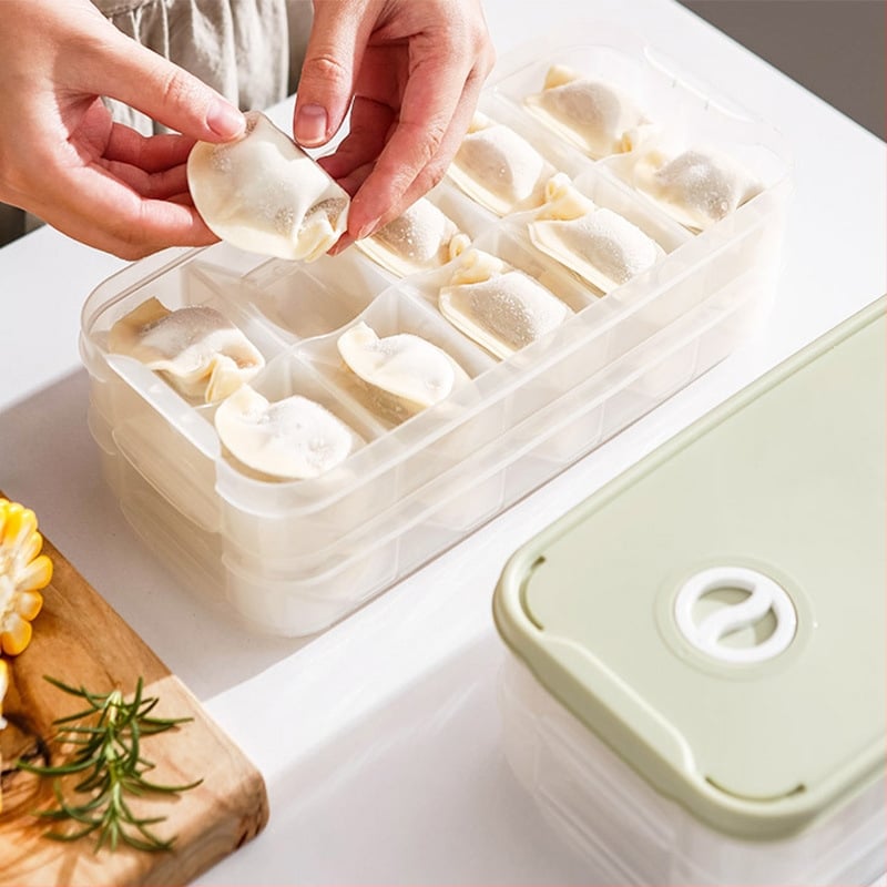 Контейнер за пелмени със многопластова тава, PP материал, функция за запазване на свежестта и запечатване, японска система