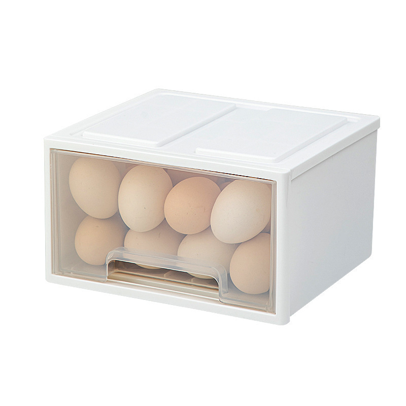 Кутия за яйца за хладилник — пластмасова, в стил чекмеджета, за съхранение и запазване на свежестта, Bainabangshou BN-4316