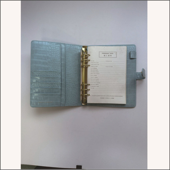 Manual de Eficiență pentru Afaceri cu Copertă din Piele Artificială, Legare cu Foi Deschise, Hârtie Forest 80 g, Elemente din Oțel inoxidabil (Model A5)