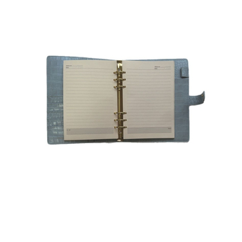 Manual de Eficiență pentru Afaceri cu Copertă din Piele Artificială, Legare cu Foi Deschise, Hârtie Forest 80 g, Elemente din Oțel inoxidabil (Model A5)