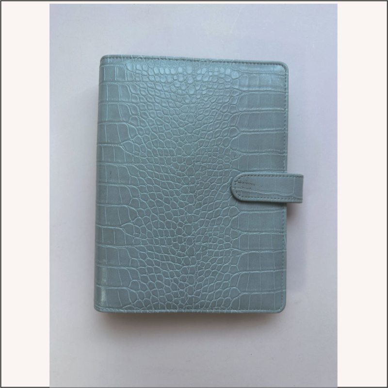 Manual de Eficiență pentru Afaceri cu Copertă din Piele Artificială, Legare cu Foi Deschise, Hârtie Forest 80 g, Elemente din Oțel inoxidabil (Model A5)