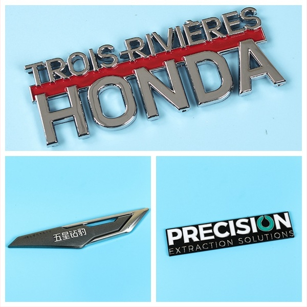 Automobilski dekorativni znak s slovima, ABS plast; Način ispisa: die casting, stamping, drawing, silk screen plating; Opća namjena
