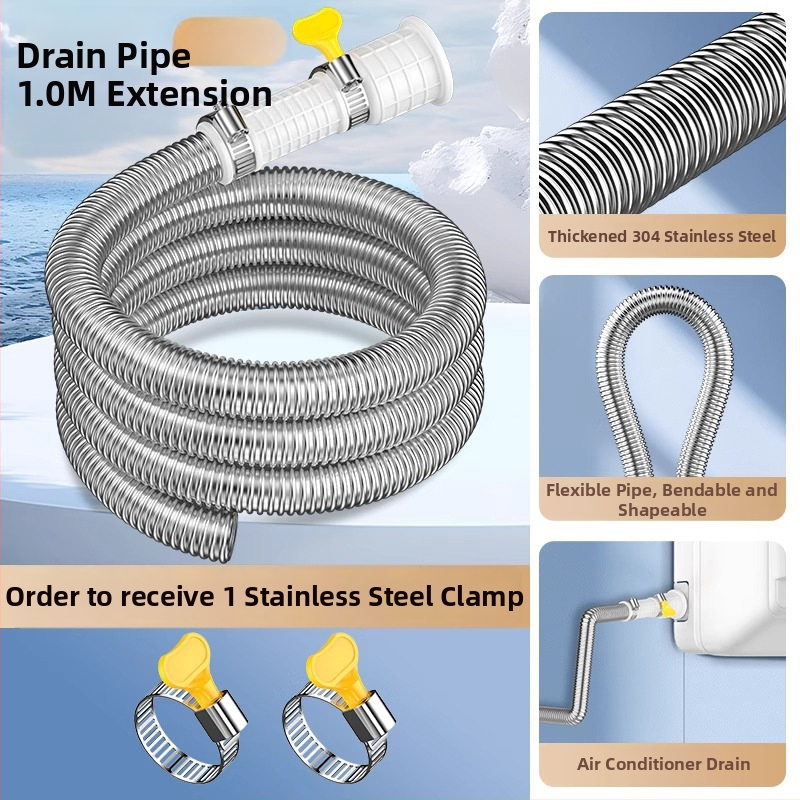 304 nehrđajući čelik odvod kondenzata za klima, proširiva, zaštita od štetnika, protiv starenja, za kućnu upotrebu