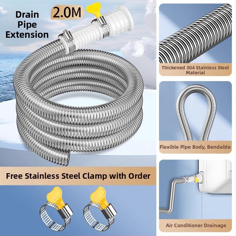 304 nehrđajući čelik odvod kondenzata za klima, proširiva, zaštita od štetnika, protiv starenja, za kućnu upotrebu