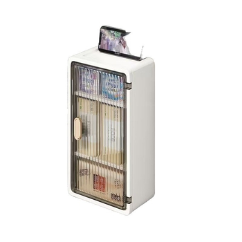 Cutie de depozitare pentru baie, montată pe perete, PP plastic, model minimalist, stil modern, 200 g