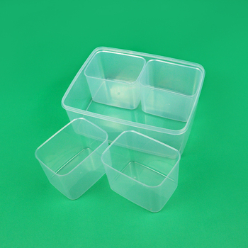 Stolna kutija za pohranu s pregradama, PP plast, preklopni poklopac, 100% novi materijal, skup kutija