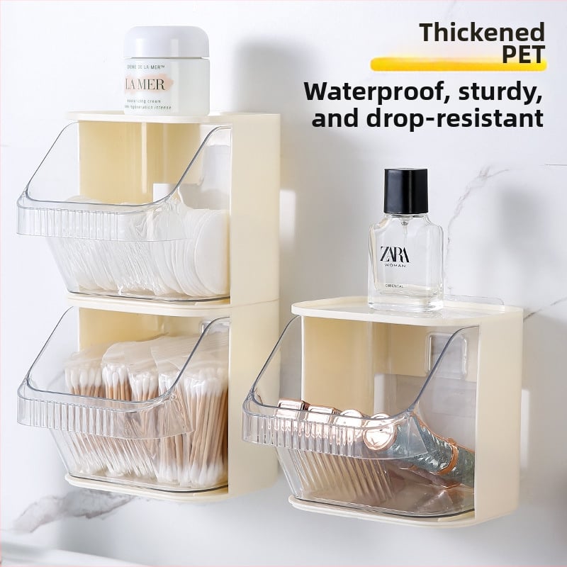 Cutie de depozitare montată pe perete, din plastic PET+ABS, poate fi stivuită, organizator pentru gustări pentru casă și bucătărie