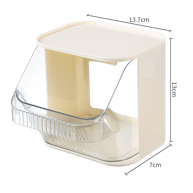 Cutie de depozitare montată pe perete, din plastic PET+ABS, poate fi stivuită, organizator pentru gustări pentru casă și bucătărie