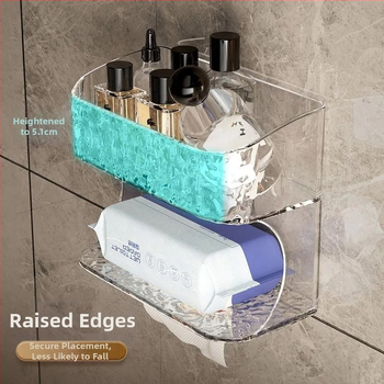 Κουτί χαρτοπετσέτας τοίχου με αποθηκευτικό χώρο για πετσέτες, πλαστικό, αδιάβροχο, με δυνατότητα αφαίρεσης χαρτοπετσέτας, μοντέλο E3751