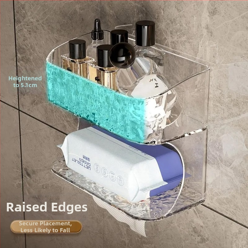 Κουτί χαρτοπετσέτας τοίχου με αποθηκευτικό χώρο για πετσέτες, πλαστικό, αδιάβροχο, με δυνατότητα αφαίρεσης χαρτοπετσέτας, μοντέλο E3751