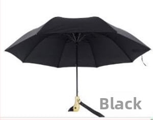 Διπλής πτυχώσεως αυτόματη ομπρέλα ήλίου με σχέδιο κεφαλής πάπιας, χαριτωμένο καρτούν; αυτόματο άνοιγμα, UV προστασία UPF50+, σκελετός από σίδηρο και λαβή από ξύλο, κατάλληλη για ενήλικες και παιδιά.