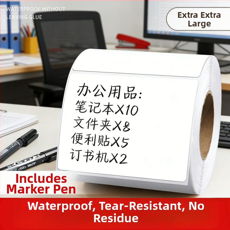 Samolepiaci zapisovací papier na štítky, termický PP, povrch: syntetický papier, lepidlo: nezaschnúce, hrúbka 75, dlhodobá teplotná odolnosť 50, tvar: obdĺžnik