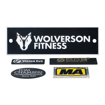 Rozsdamentes acélból készült fém jelzés – magas fényű felület, ütéses nyomtatás, kefés felület, korrózióálló, testre szabható jelzés gépekhez