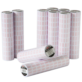 Deli 3210 Χαρτί ετικέτας τιμής - Ενός γραμμής λίστα ετικετών για σούπερ μάρκετ, Εκτύπωση με κύλινδρο σφράγισης