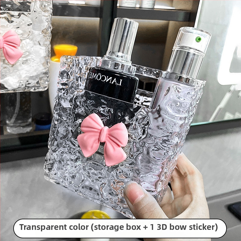 Cutie de depozitare pe perete din PET, model Ghețar, pentru baie și bucătărie