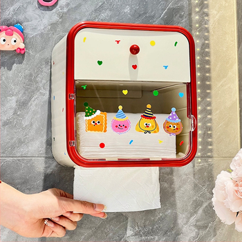 Θήκη χαρτοπετσών μπάνιου τοίχου, εγκατάσταση χωρίς διάτρηση, υλικό PP, πολυλειτουργικός αποθηκευτικός χώρος, προσαρμογή διαθέσιμη