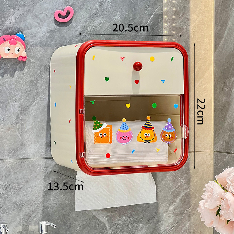 Θήκη χαρτοπετσών μπάνιου τοίχου, εγκατάσταση χωρίς διάτρηση, υλικό PP, πολυλειτουργικός αποθηκευτικός χώρος, προσαρμογή διαθέσιμη