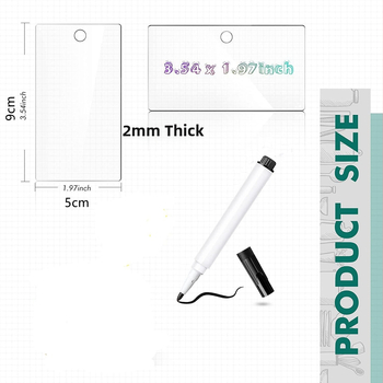 Prozirna akrilna etiketa za košare, viseća etiketa za kućnu pohranu, bez ispisa (Materijal: akril; Marca: KANGHAI; Prilagodba: Da; Ispis: Nijedan)