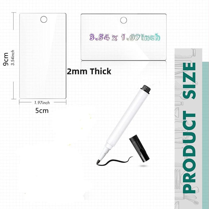 Prozirna akrilna etiketa za košare, viseća etiketa za kućnu pohranu, bez ispisa (Materijal: akril; Marca: KANGHAI; Prilagodba: Da; Ispis: Nijedan)