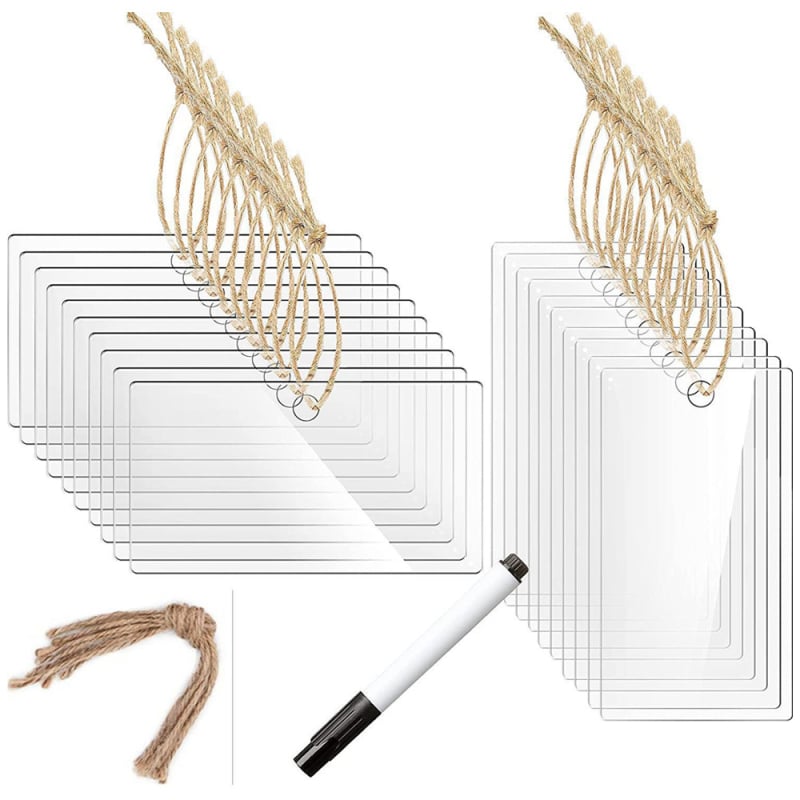 Prozirna akrilna etiketa za košare, viseća etiketa za kućnu pohranu, bez ispisa (Materijal: akril; Marca: KANGHAI; Prilagodba: Da; Ispis: Nijedan)