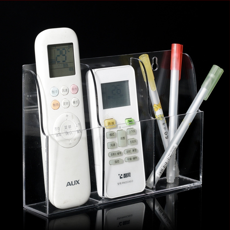 Organizator pentru telecomenzi - acrilic, montat pe perete, fără găuri, o singură secțiune, stil minimalist modern (acrilic; montat pe perete; fără găuri; o singură secțiune; stil minimalist modern)