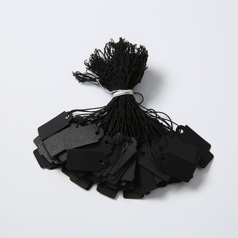 Ετικέτα κρεμάστρας για ρούχα με ελαστική κλωστή, γραφή, εκτύπωση silk screen σε χαρτονένιο υλικό