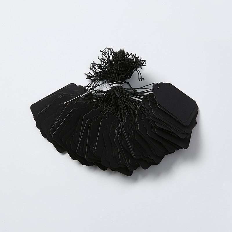 Ετικέτα κρεμάστρας για ρούχα με ελαστική κλωστή, γραφή, εκτύπωση silk screen σε χαρτονένιο υλικό