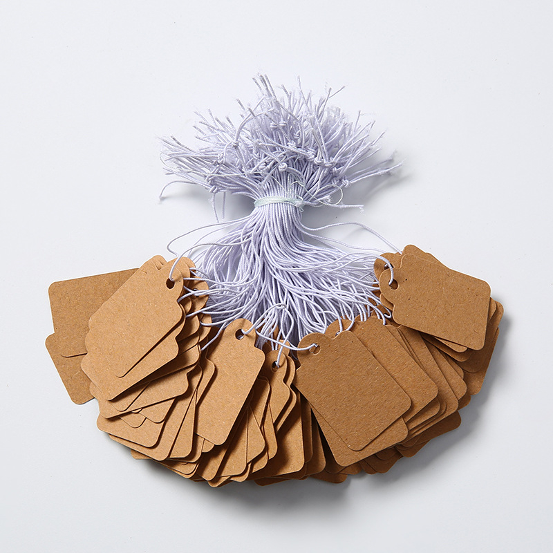 Ετικέτα κρεμάστρας για ρούχα με ελαστική κλωστή, γραφή, εκτύπωση silk screen σε χαρτονένιο υλικό