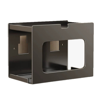 Διπλός κρατήρας χαρτιού μπάνιου, τοίχου, χωρίς διάτρηση, από χάλυβα άνθρακα, μοντέρνος μινιμαλιστικός σχεδιασμός