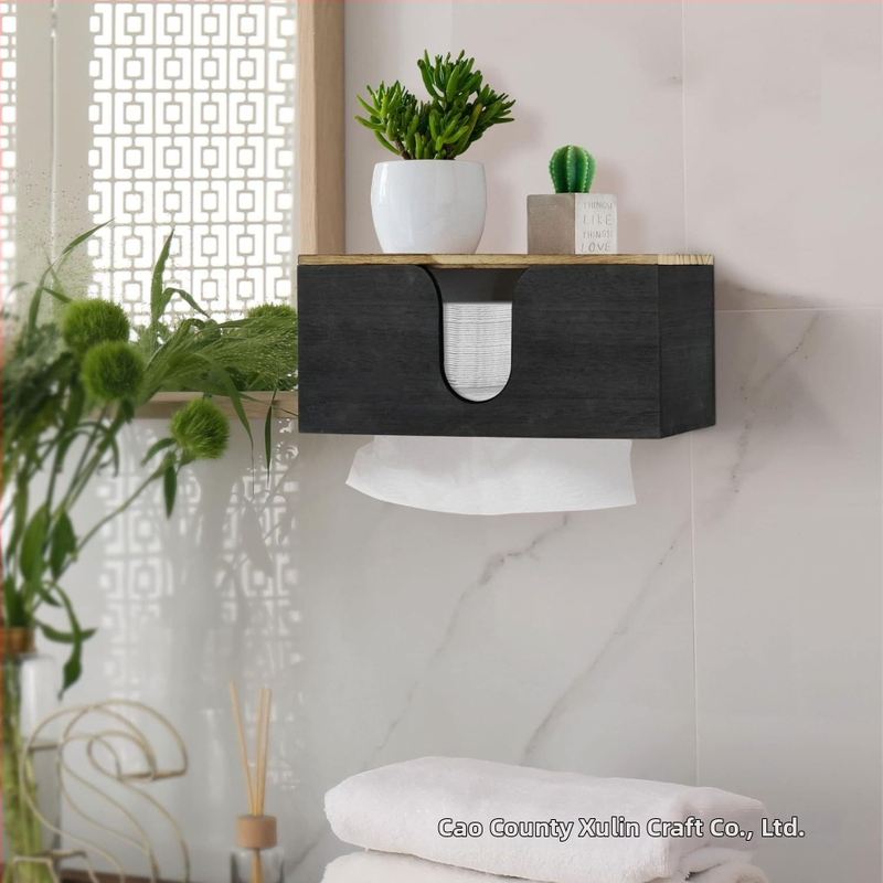 Ξύλινο κουτί χαρτομάντιλων, επιτοίχιο, πολυχρηστικό για αυτοκίνητο, σαλόνι και μπάνιο, μοντέρνος μινιμαλισμός