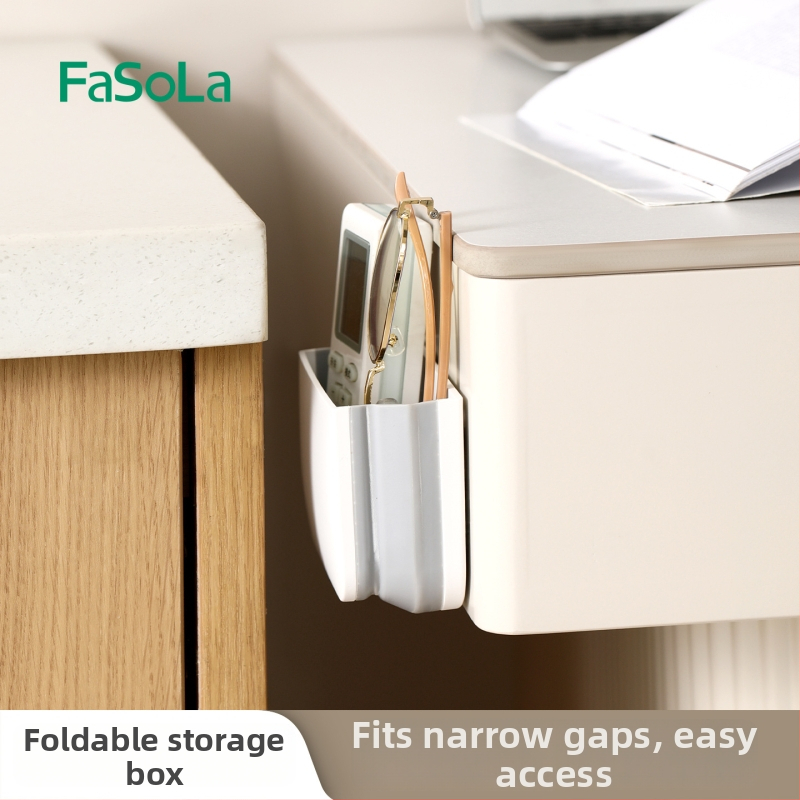 FaSoLa Cutie de depozitare pliabilă cu prindere magnetică pentru partea laterală a frigiderului, suport pentru pixuri, 88 g