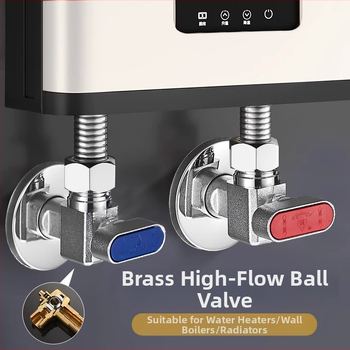 Mesing kuglični ventil za plinski bojler - visok protok, kutni ventil za toplu i hladnu vodu, model 5016