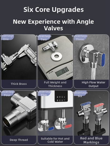 Mesing kuglični ventil za plinski bojler - visok protok, kutni ventil za toplu i hladnu vodu, model 5016