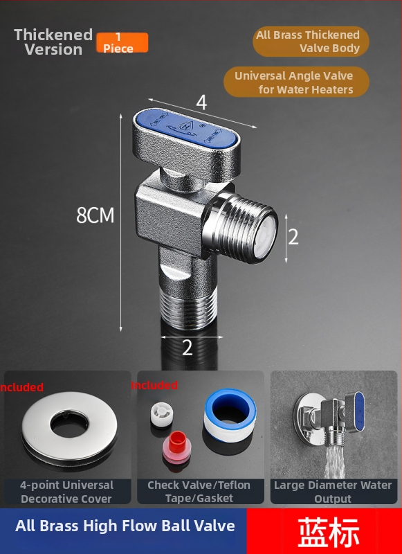 Mesing kuglični ventil za plinski bojler - visok protok, kutni ventil za toplu i hladnu vodu, model 5016