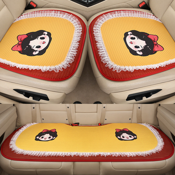 Σετ από τρία μαξιλαράκια καθίσματος αυτοκινήτου, αναπνευστή επιφάνεια με πλέγμα, γέμισμα από σφουγγάρι, cartoon σχεδιασμός με ραφή, κατάλληλο για όλες τις εποχές