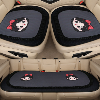 Σετ από τρία μαξιλαράκια καθίσματος αυτοκινήτου, αναπνευστή επιφάνεια με πλέγμα, γέμισμα από σφουγγάρι, cartoon σχεδιασμός με ραφή, κατάλληλο για όλες τις εποχές