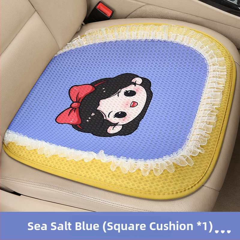 Trojdielna súprava vankúšov na autosedačku, priedušný sieťový povrch, výplň z peny, karikatúrny dizajn, vhodné pre všetky ročné obdobia