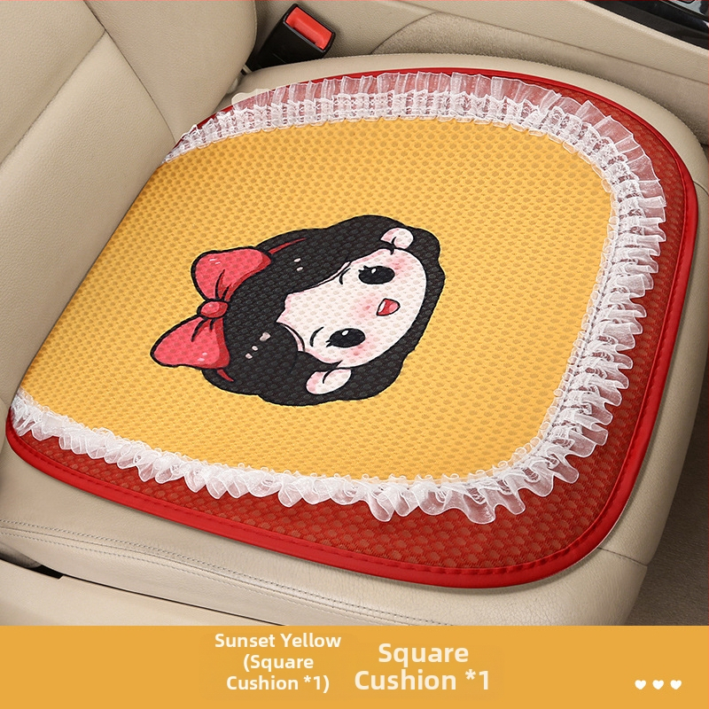 Trojdielna súprava vankúšov na autosedačku, priedušný sieťový povrch, výplň z peny, karikatúrny dizajn, vhodné pre všetky ročné obdobia